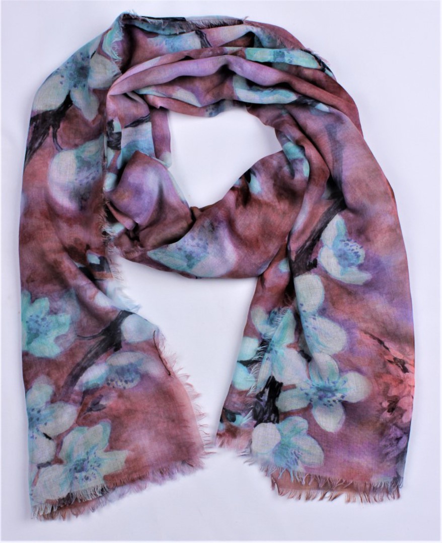 Alice & Lily printed  scarf pink Style:SC/4571/PNK image 0
